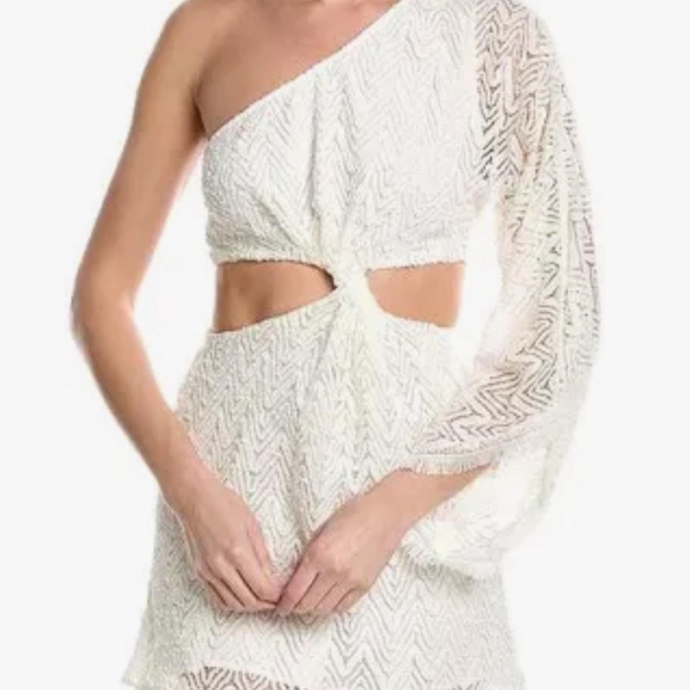Ramy Brook white crochet texture dress size s - brand new with tags
